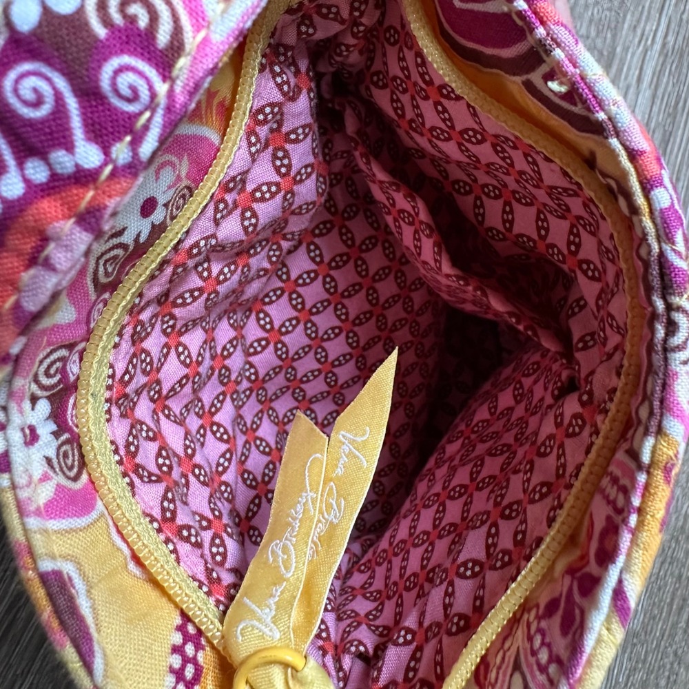 Vera Bradley Bali Gold Small Shoulder Bag Retired Floral Paisley Purse - Picture 3 of 7